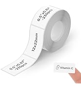Thermal Labels DETONGER 1/2 Width Compatible Tape Refills Label Stickers Film Coatedfor Label Mak...