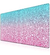 Samgula Gaming Mouse Pad Office Desk Pad Glitter Pink Desk Mat, Extra Large Mouse Pads Large Mous...
