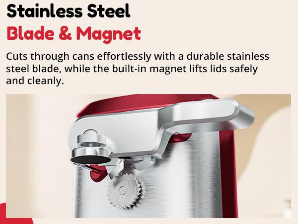 NK-0729 Stainless steel blade &amp;amp;amp; magnetic design, effortless safe can cutting