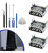 SATUY PS5 HDMI Port Replacement, HDMI Port Socket Connector for Playstation 5, PS5 Socket Jack In...