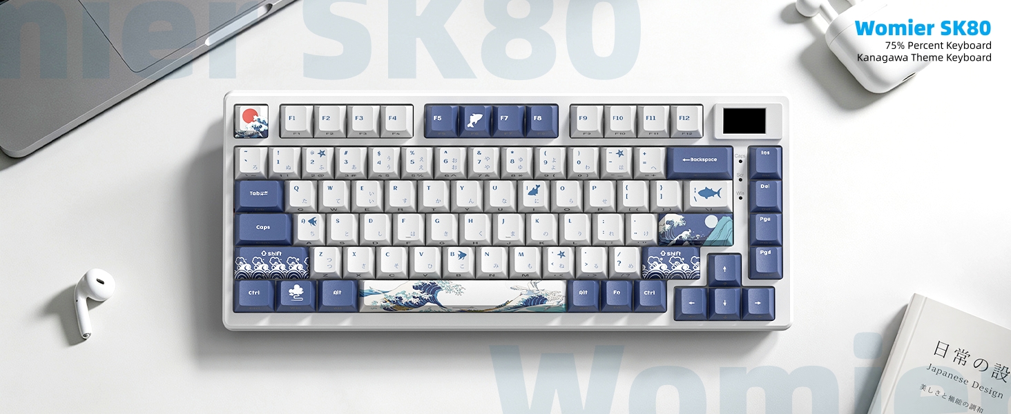 75% Keyboard with Color Multimedia Display Gaming Keyboard