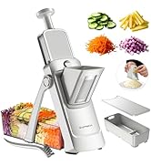 SupMaKin Upgrade Safe Mandoline Slicer,Multi Vegetable Chopper,Potato Slicer, Onion Chopper with ...