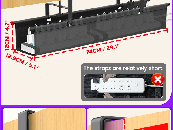 under desk cable tray