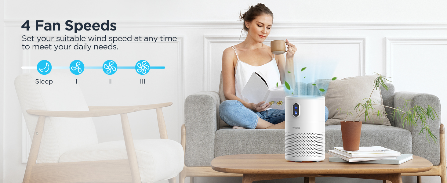 air purifiers with 4 fan speeds