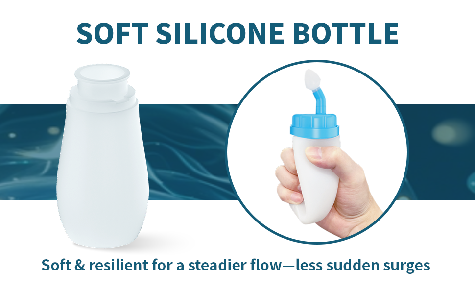 Soft Silicone Bottle, Soft &amp;amp; resilient for a steadier flow—less sudden surges