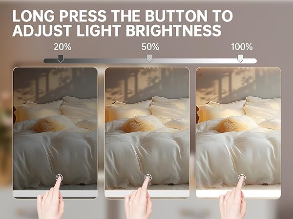 vanity mirror brightness adjustment