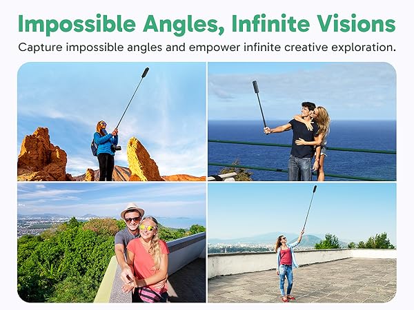 AKASO 120cm Invisible Selfie Stick for 360 Action Camera