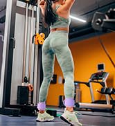Pixel Panda Ankle Strap for Cable Machines and Resistance Bands, Work Out Cuff Attachment for Hom...