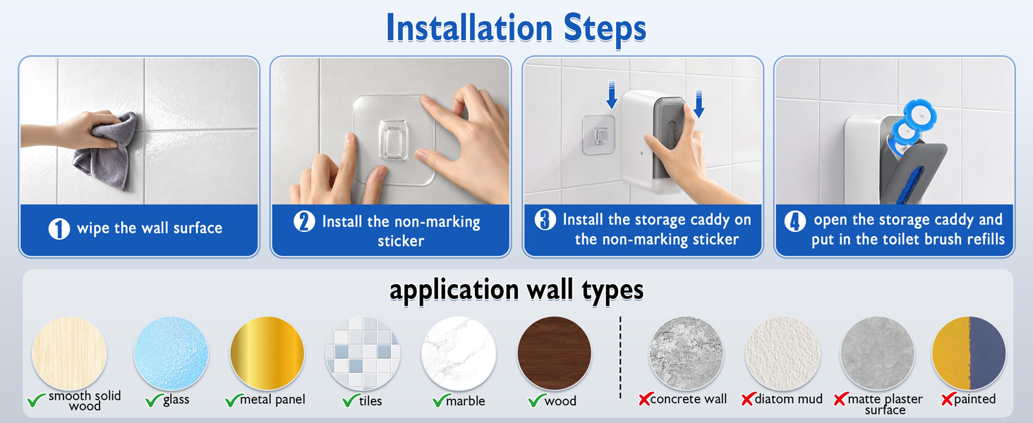 disposable toilet installation steps and application wall types