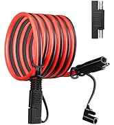 SAE Extension Cable 10AWG 6FT Quick Disconnect Tinned Copper Wire with SAE Polarity Reverse Adapt...