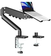 UPGRAVITY Laptop Mount, 2-in-1 Gas Spring Laptop Arm for 12"-17" Notebook/13-32 Computer Screen, ...