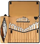 Wrench Roll Organizer (NOT for Ratcheting Wrench),Wrench Roll Up Pouch with 23+1 Pockets,Heavy Du...