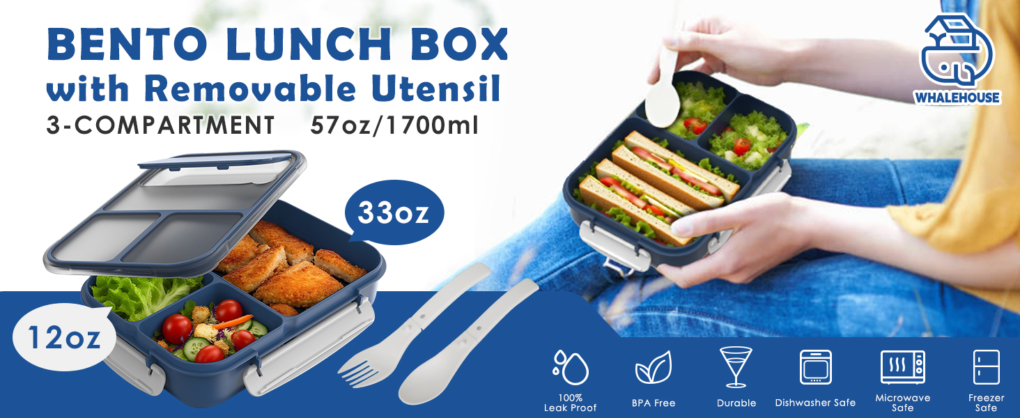 Large Capacity Bento Box for Adult