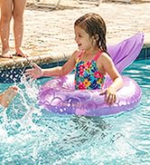 MoKo Inflatable Swimming Ring, Cute Pool Float Tube Decorations Swim Tubes Outdoor Pool Beach Wat...