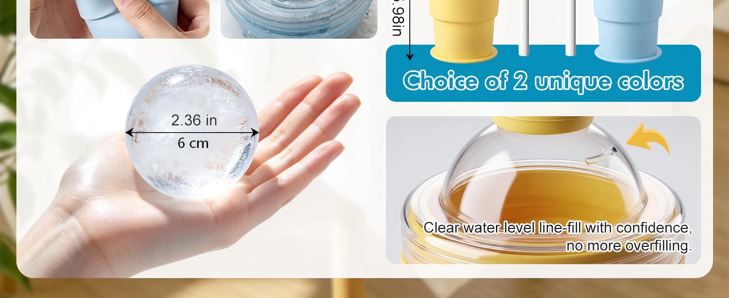 ice cube cup with straw