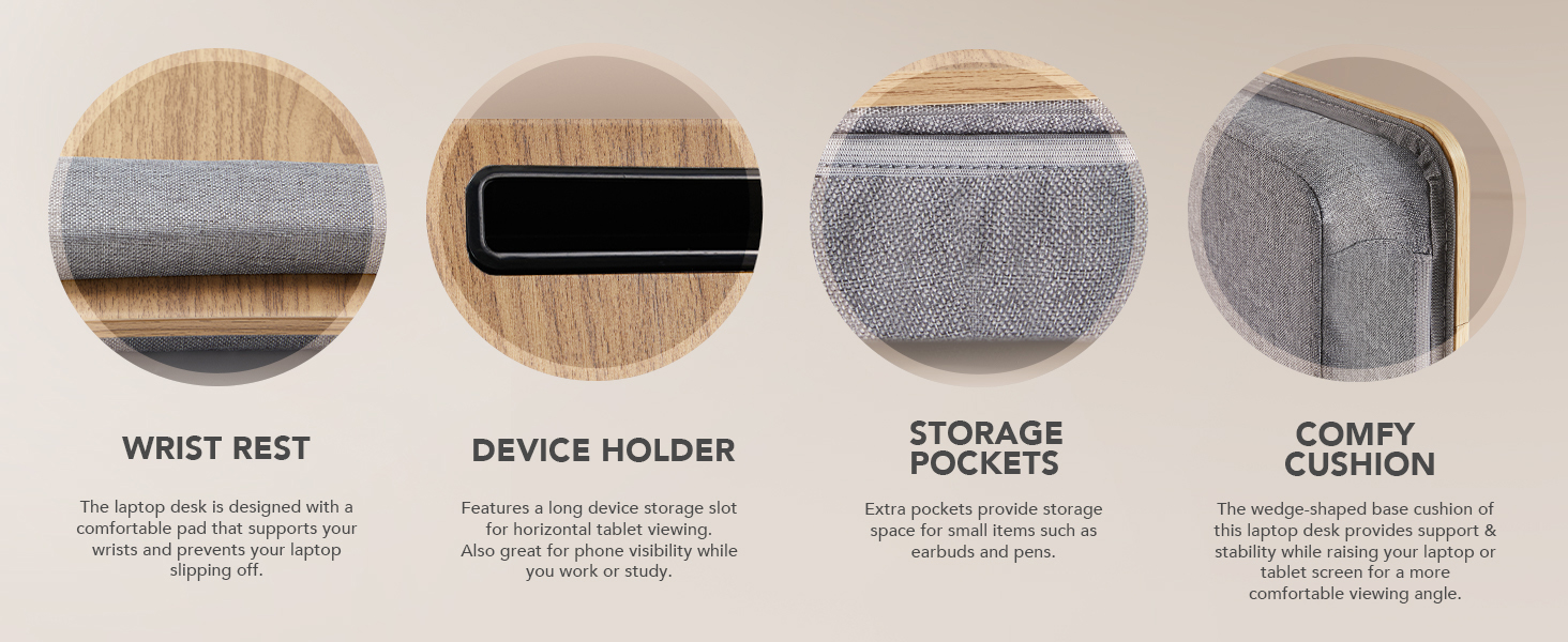 HNLD12 laptop lap desk lap desk with cushion laptop stand for bed for adults