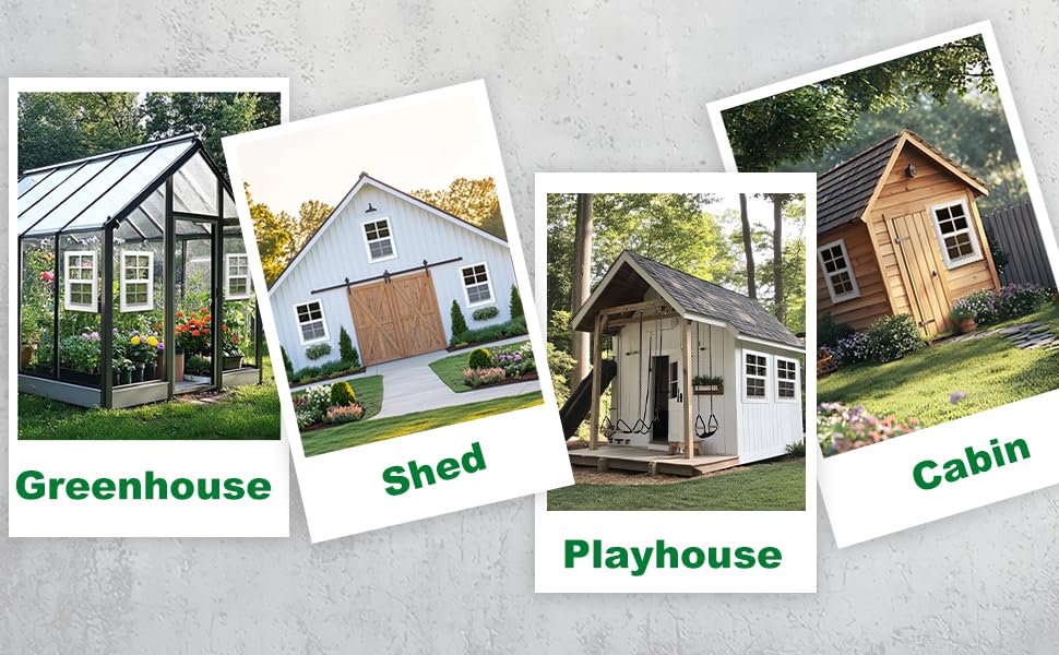 Sliding Window For Shed, Garage, Greenhouse, Shed, Playhouse, Cabin