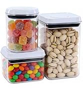 MiraFure Pop Airtight Food Storage Containers with Lids, Push Button Seal BPA-Free for Kitchen Pa...