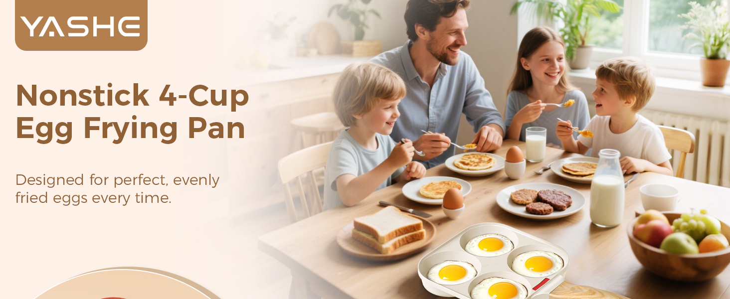 4 Hole Egg Frying Pan For Breakfast