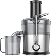 Juicer Machines, 1200W Juicer with 3" Feed Chute for Whole Fruits and Vegs, Dual Speeds Centrifug...