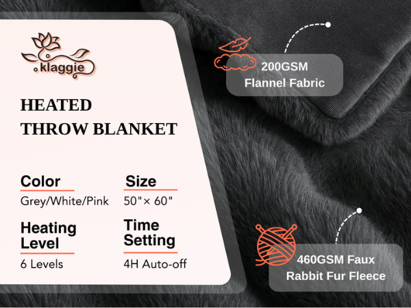 Heated Weighted Blanket Throw