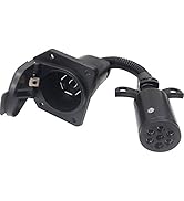 CARROFIX 7 Pin Round to 7 Way RV Blade Trailer Adapter Wiring Connector