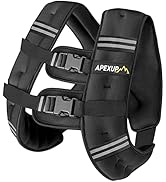APEXUP Weighted Vest Men 5lbs/10lbs/15lbs/20lbs/25lbs/30lbs Weights with Reflective Stripe, Weigh...
