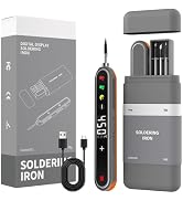 FORIOT Cordless Soldering Iron Kit, USB-C Rechargeable 1400mAh Battery, Adjustable Temp 180-450°C...
