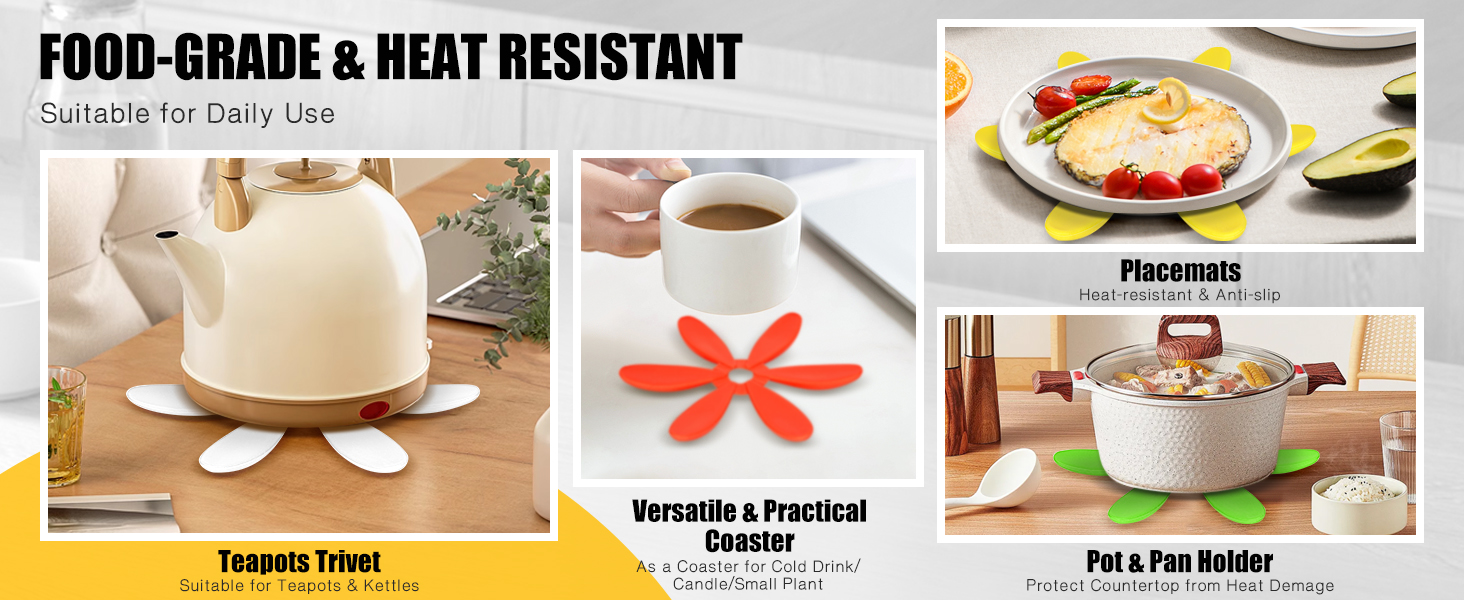 silicone trivets for hot pots and pans