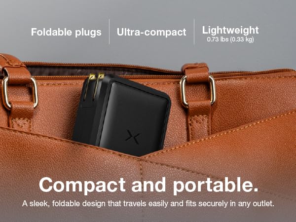 Powered by GaN technology, the usb-c chargers are compact and portable with foldable plugs