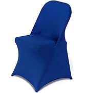 HAINARverS Stretch Spandex Folding Chair Covers, Universal Fitted Chair Cover Protector for Weddi...