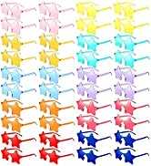 YWL 40 Pairs Rimless Star Sunglasses Bulk Wholesale Transparent Candy Color Star Glasses for Wome...