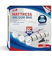 TAILI Mattress Vacuum Storage Bag, Foam Mattress Vacuum Bag (King/Califonia King) with 4 Straps, ...