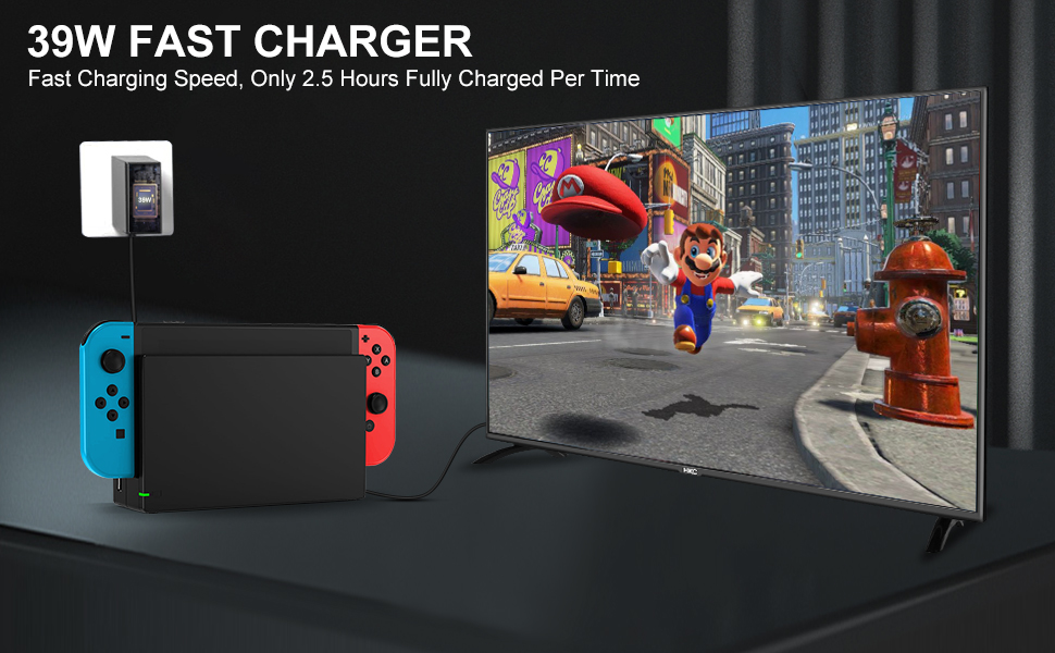 39w fast charging switch tv dock station