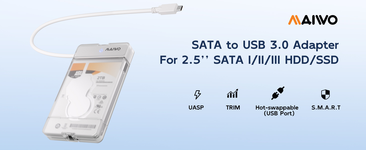 SATA to USB A 3.0 Adapters for 2.5 inch sata hdd ssd 2.5 3.5 sata hard drive enclosure reader case