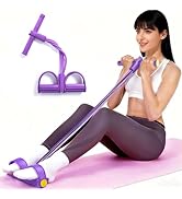 Pedal Resistance Bands with Handles, Durable 6-Tubes Elastic Pedal Resistance Band, Rubber Multif...