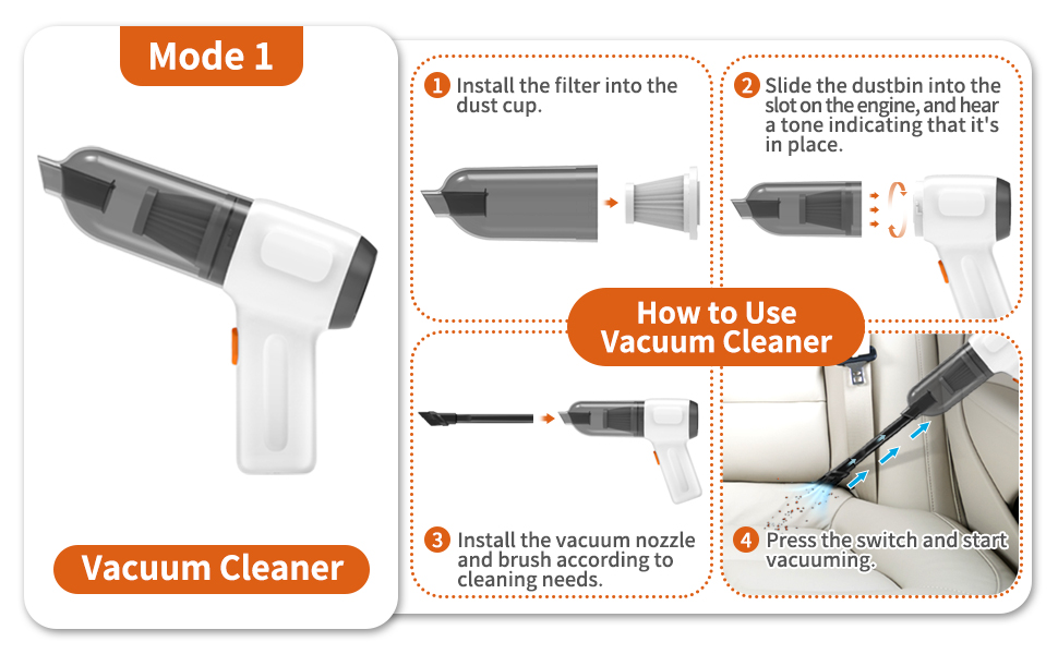 how to use as vacuum cleaner