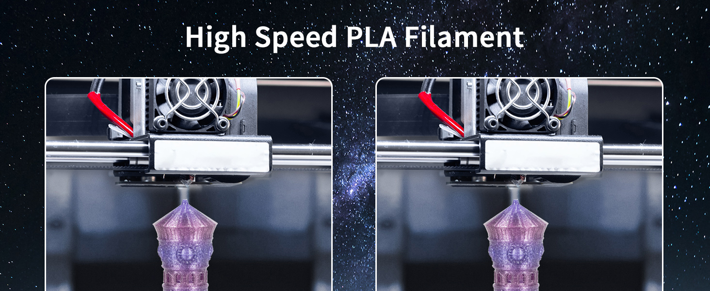 3d printer filament clear filament high speed pla transparent filament glitter shiny filament 