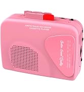 Walkman Cassette Players Recorders AM/FM Radio, Portable Tape Player Records to Tape Built in Spe...