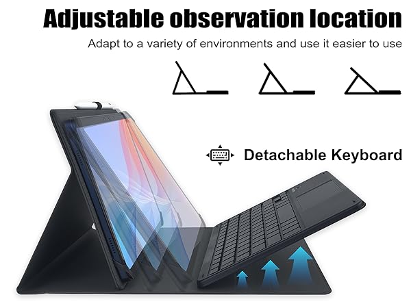 Universal Touchpad Keyboard Case for 9.7-11.0 tablet-Black-4-1