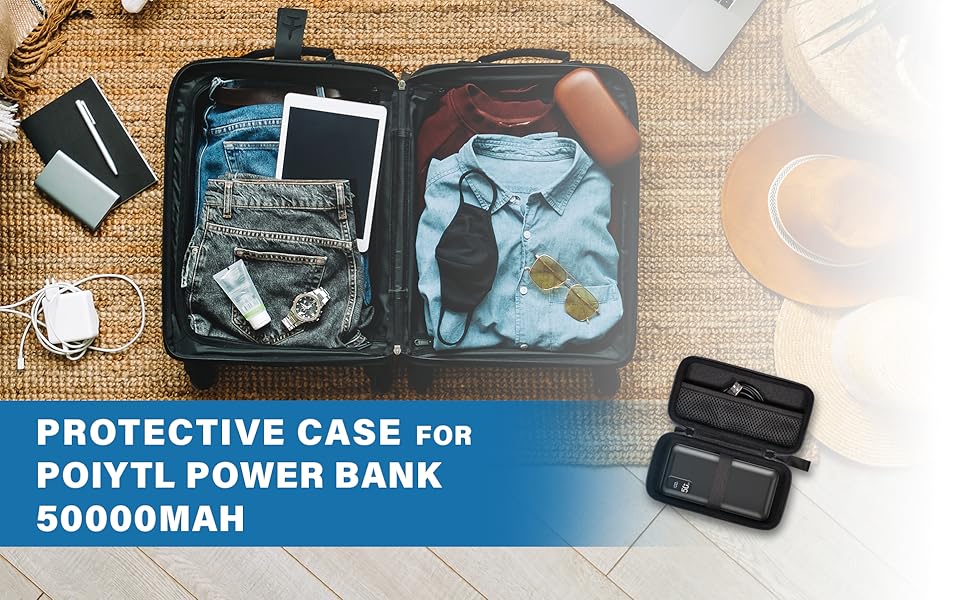 CaseSack Case for POIYTL Power Bank 50000mAh 22.5W Fast Charging Portable Charger