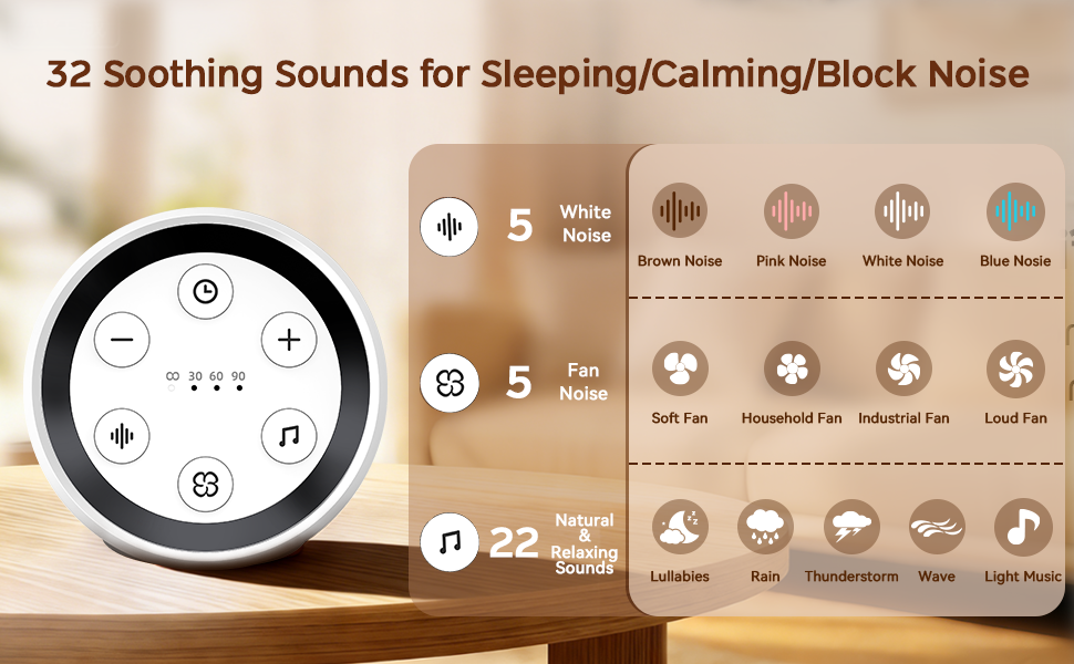 White noise machine for sleeping