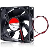TWTADE 2500RPM DC 12V 80mm x 80mm x 25mm 2 Pin Dual Ball Bearing Brushless Quiet Cooling Fan 8025...