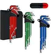C&amp;T 27-Piece Allen Wrenches Sets, Allen Key Set, SAE(1/16"-3/8"), Metric(1.5-10mm), TORX(T10-T50)...