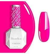 MelodySusie Neon Pink Gel Nail Polish,0.5fl oz Bright Pink Nails Soak Off UV LED Hot Pink Gel Pol...