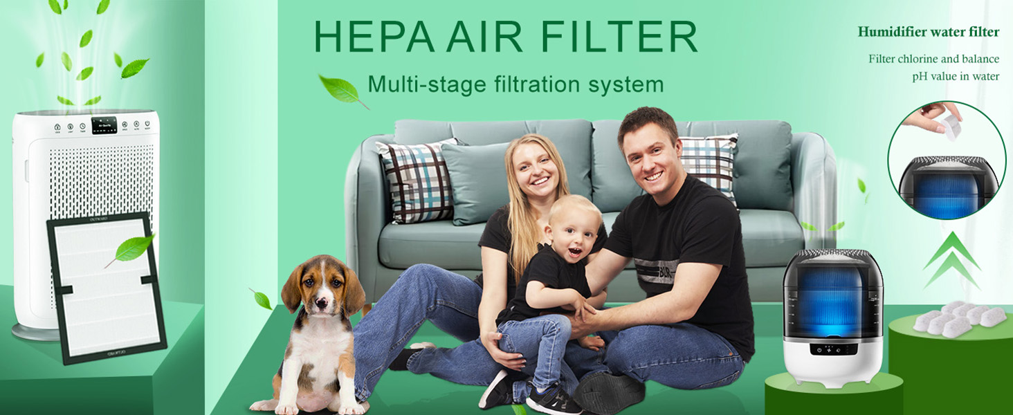 Slirceods Air Purifier Humidifier Filter