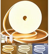 Lamomo LED Strip Lights, Tunable White Neon Rope Lights with Remote, 32.8Ft Dimmable 3000K-6000K ...