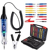 AWBLIN Test Light Probe Kit, 3-72V DC LED Digital Automotive Circuit Tester with Voltmeter, 18 Pi...