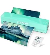 Crenova Laminator Machine with 10 Laminating Sheets, A4 Laminating Machine Hot &amp; Cold with Fast W...