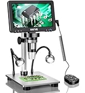 Hayve 7" LCD Digital Microscope, 1200X Magnification for Coin PCB Circuit Repair Soldering, 16MP ...